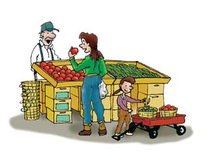
Find fresh, local food for your family at a farmers market.
